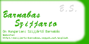 barnabas szijjarto business card